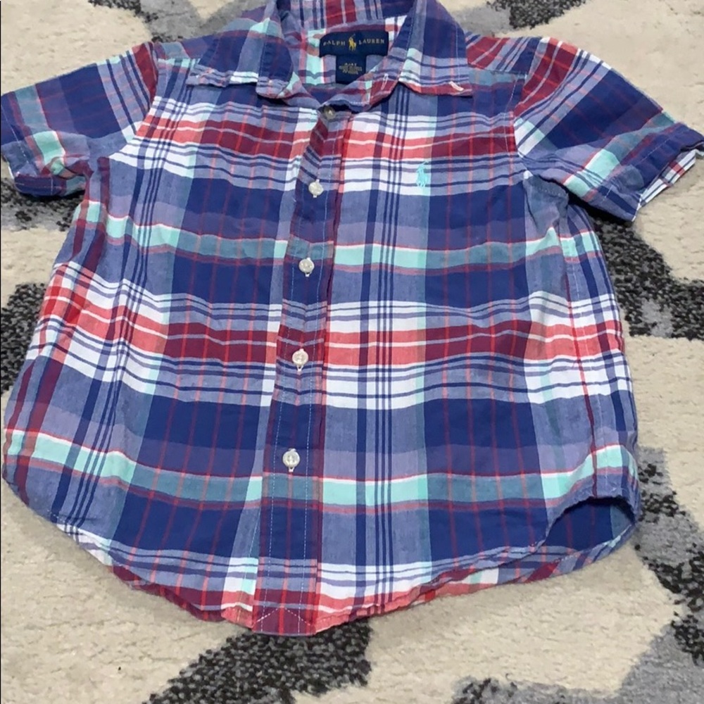 Boys Ralph Lauren Button Up Short Sleeve Shirt